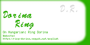 dorina ring business card